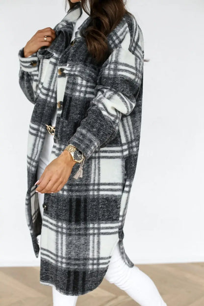 Winter Checked Jackets Coats Women Fashion