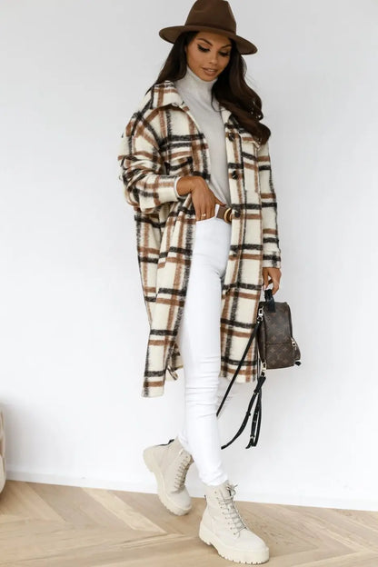 Winter Checked Jackets Coats Women Fashion