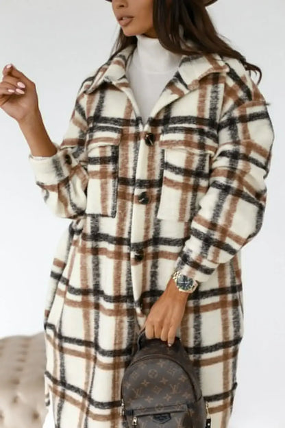 Winter Checked Jackets Coats Women Fashion