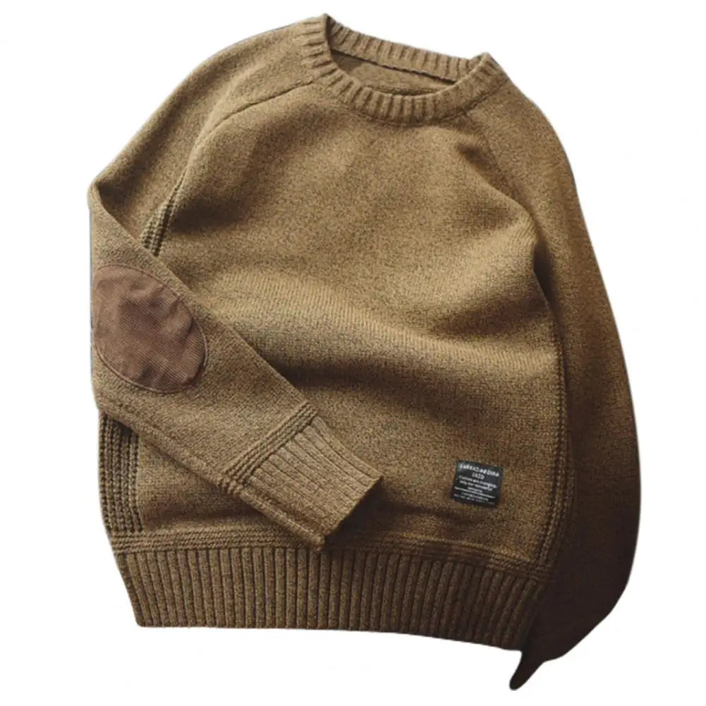 Oversize Men Sweater Solid Color Knitted Sweater