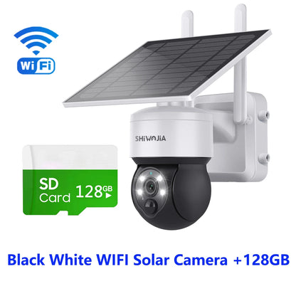 SHIWOJIA WIFI Wireless PTZ Solar Camera 4G SIM 4MP