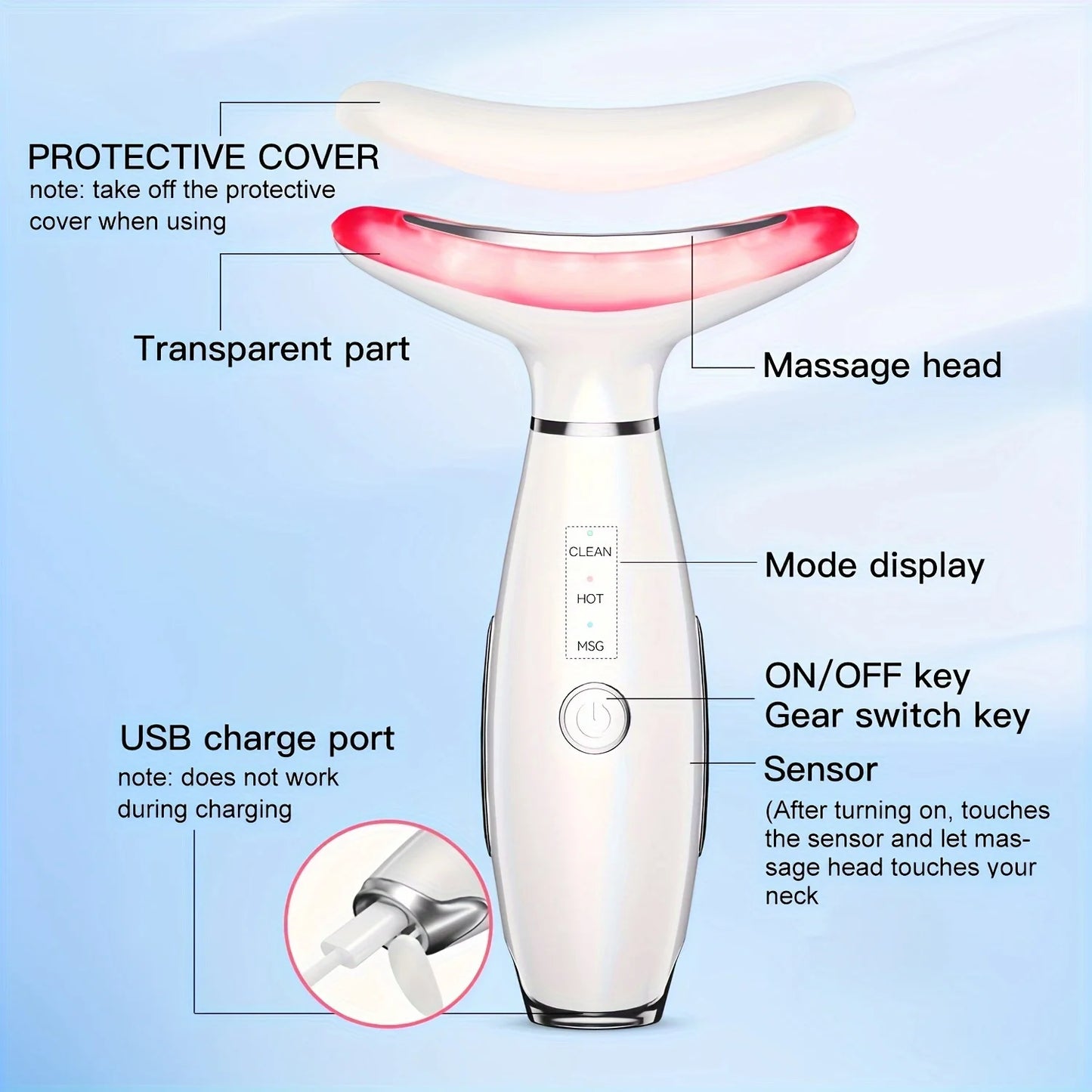 Rechargeable Facial And Neck Massager