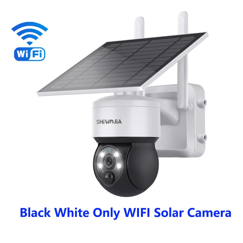 SHIWOJIA WIFI Wireless PTZ Solar Camera 4G SIM 4MP