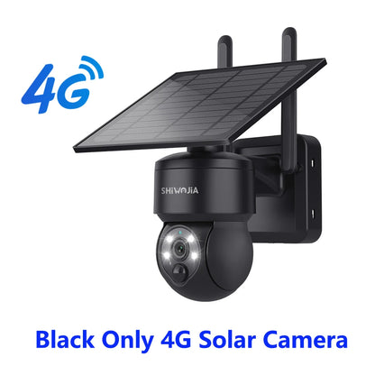 SHIWOJIA WIFI Wireless PTZ Solar Camera 4G SIM 4MP