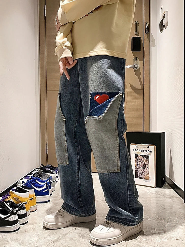 Harajuku Wide Leg Baggy Cargo Jeans Pants