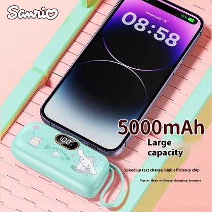 Hot Sanrio Wireless Power Bank Mini Capsule