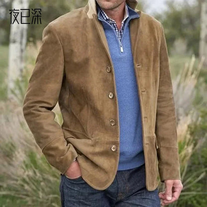 European and American Men's Solid Color Casual