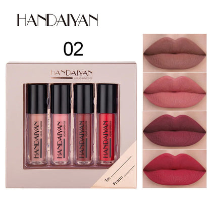 HANDAIYAN 4 PCS Liquid Matte Lipsticks Set Lip gloss