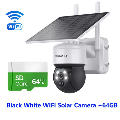 SHIWOJIA WIFI Wireless PTZ Solar Camera 4G SIM 4MP