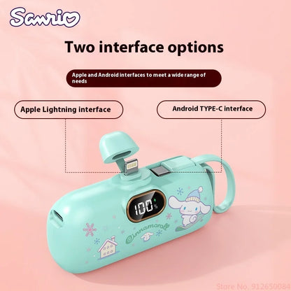 Hot Sanrio Wireless Power Bank Mini Capsule