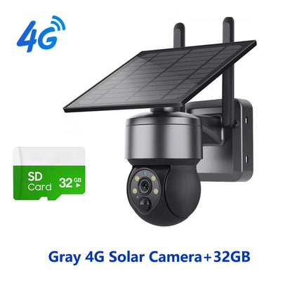 SHIWOJIA WIFI Wireless PTZ Solar Camera 4G SIM 4MP