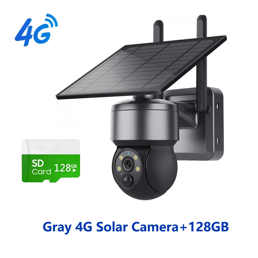 SHIWOJIA WIFI Wireless PTZ Solar Camera 4G SIM 4MP