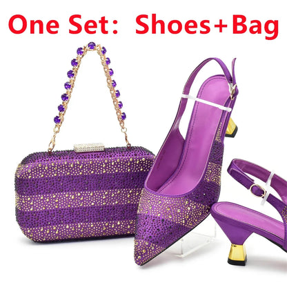 Fashion Women Nigerian Italian Shoes and Bags Set