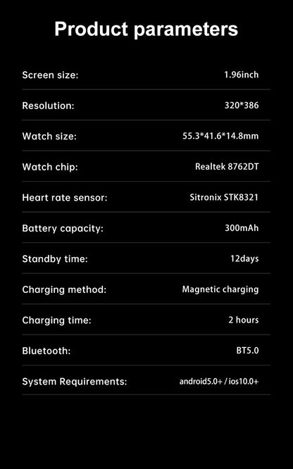 Waterproof SmartWatch Heart Rate Bluetooth