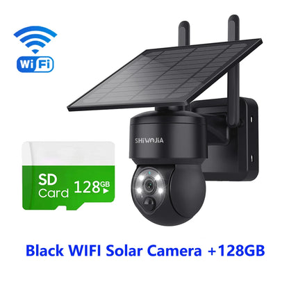 SHIWOJIA WIFI Wireless PTZ Solar Camera 4G SIM 4MP