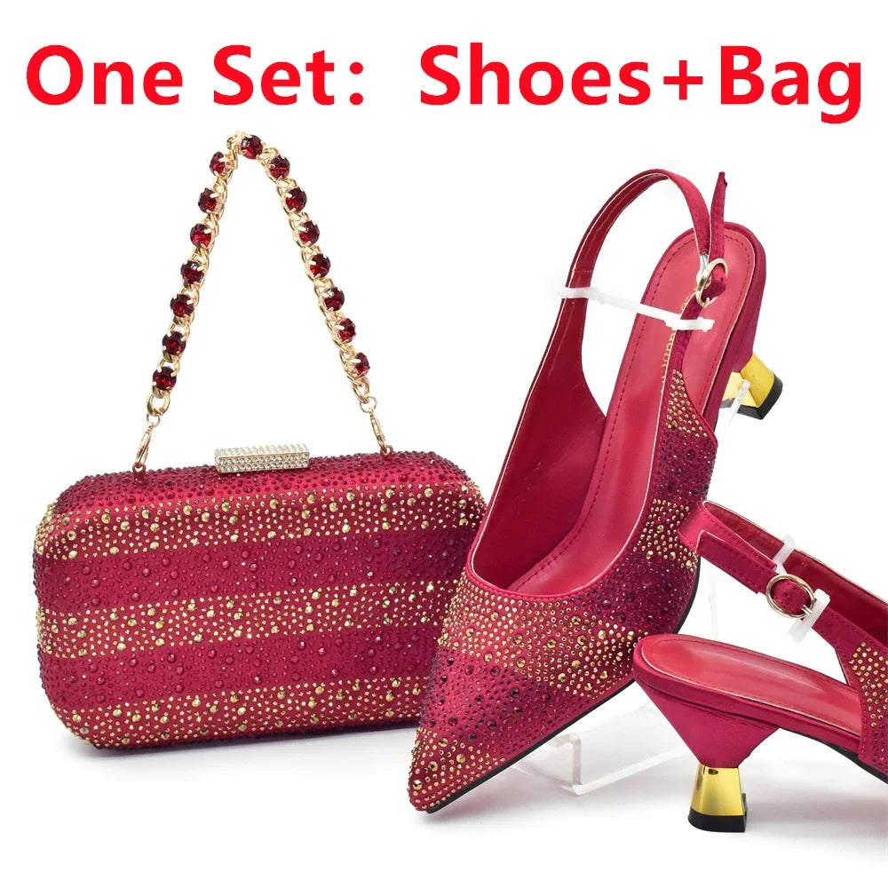 Fashion Women Nigerian Italian Shoes and Bags Set