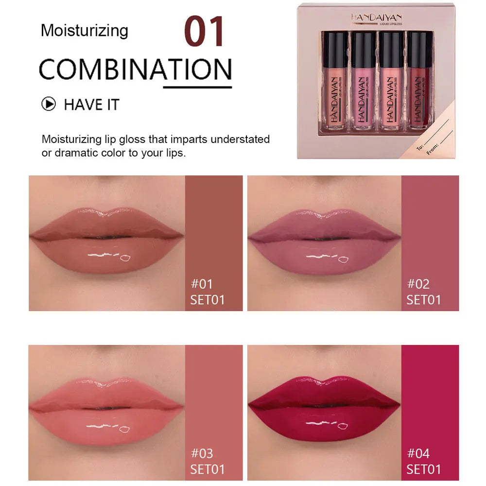 HANDAIYAN 4 PCS Liquid Matte Lipsticks Set Lip gloss