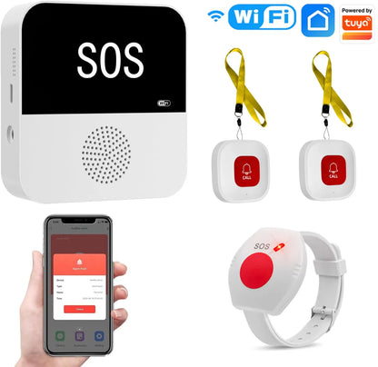 Wireless WiFi Elderly Caregiver Pager SOS Call Button