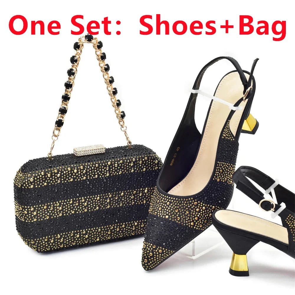 Fashion Women Nigerian Italian Shoes and Bags Set