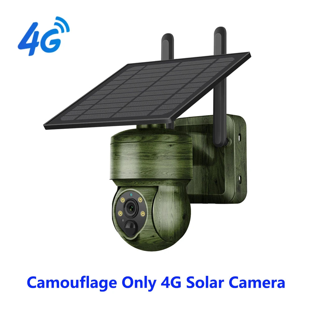 SHIWOJIA WIFI Wireless PTZ Solar Camera 4G SIM 4MP